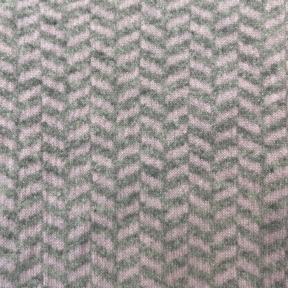 J.CREW Italian Cashmere Women's Sweater Small/ Xsmall Pink/Gray Chevron EUC Soft - Picture 5 of 7